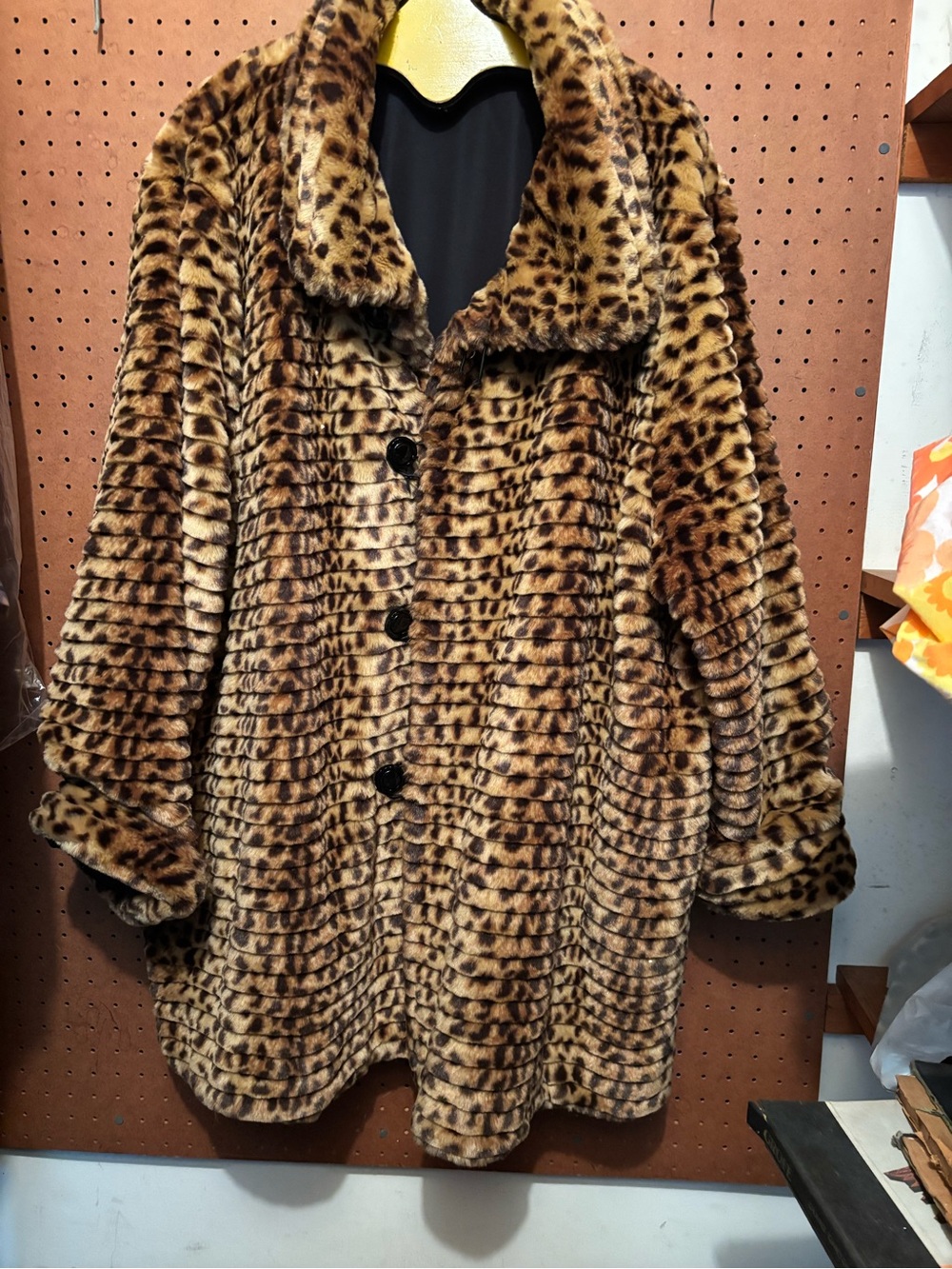 Marvin Richard’s Faux Leopard Print Coat - Tan/Brown